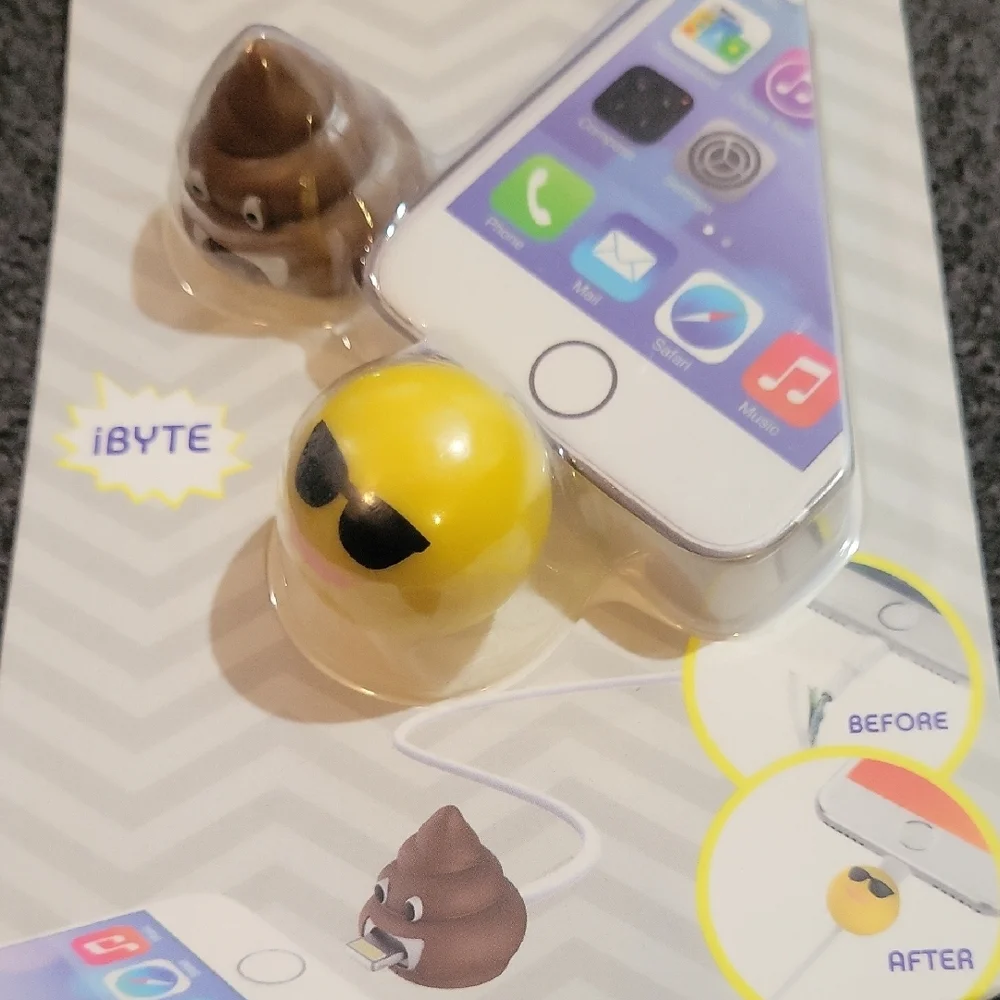 Bytes Cable Protectors - With Emoji Characters